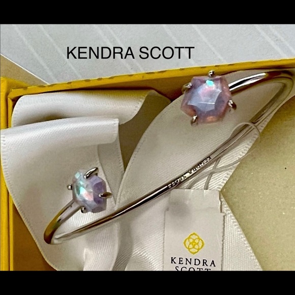 NWT Kendra Scott RARE & RETIRED Merida Bracelet Amethyst Dichroic Gorgeous! - Picture 3 of 17